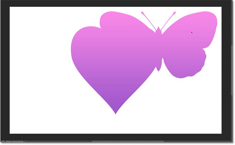 How to Draw Custom Shapes in Photoshop 237 The two combined shapes share the same gradient fill.