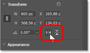 How to Draw Custom Shapes in Photoshop 69 The Flip Horizontal and Flip Vertical options in the Properties panel.