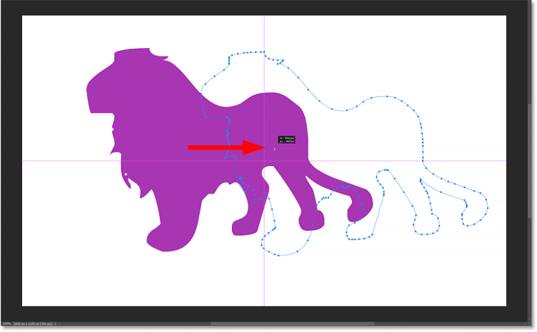 How to Draw Custom Shapes in Photoshop 81 Repositioning the custom shape with the Path Selection Tool.