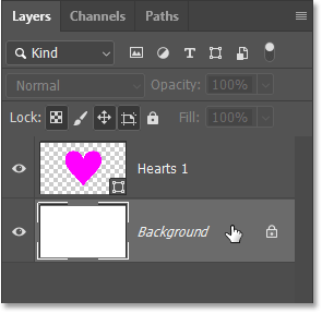 How to Draw Custom Shapes in Photoshop 161 Selecting the Background layer in the Layers panel