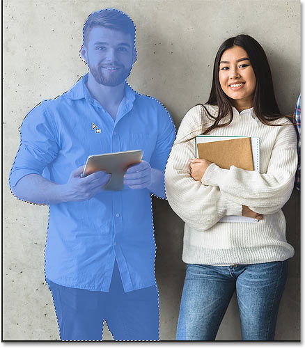 Using the Object Selection Tool and Object Finder in Photoshop 2022 62 Click on the highlighted object to select it.