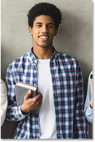 Using the Object Selection Tool and Object Finder in Photoshop 2022 80 The book has been added maually to the selection.