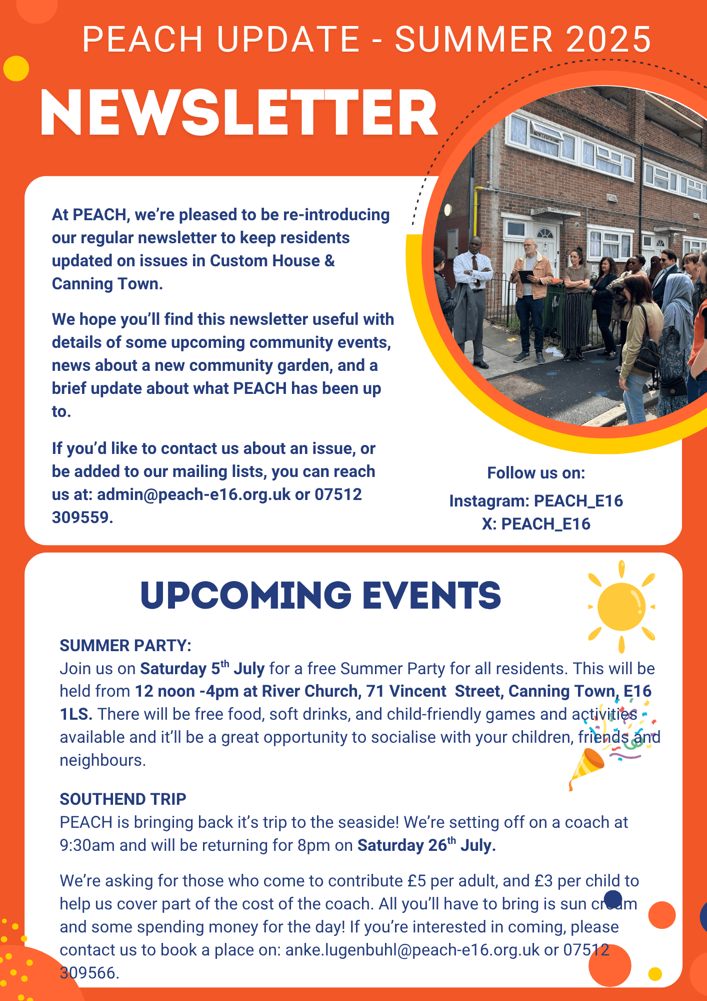 PEACH Summer Leaflet