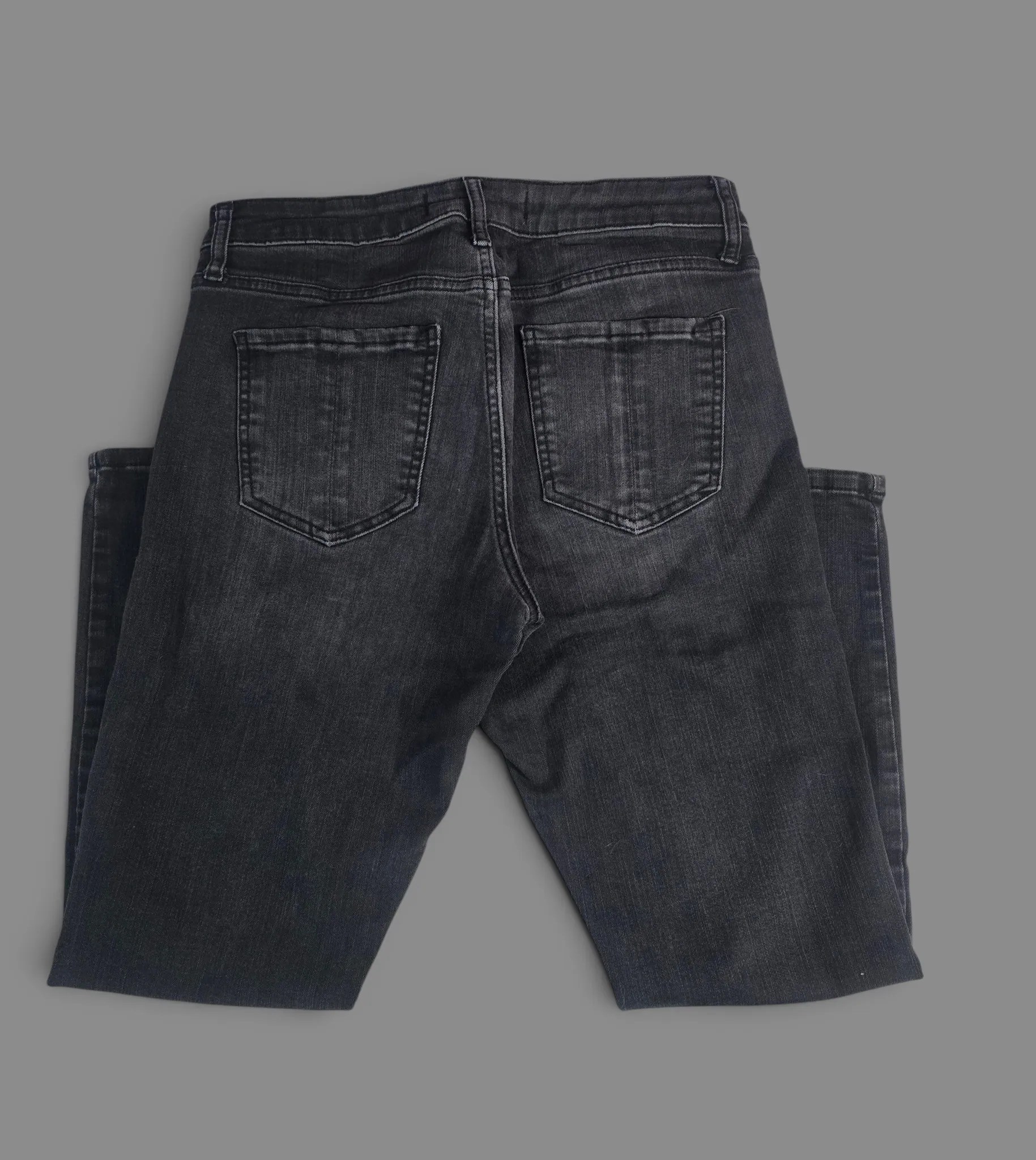 Prosperity Denim Black Button Fly High Rise Skinny Jeans Size 29 Ankle Length image 2
