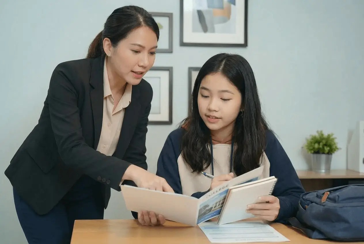 老師一對一指導學生學習內容，協助理解與學習規劃
