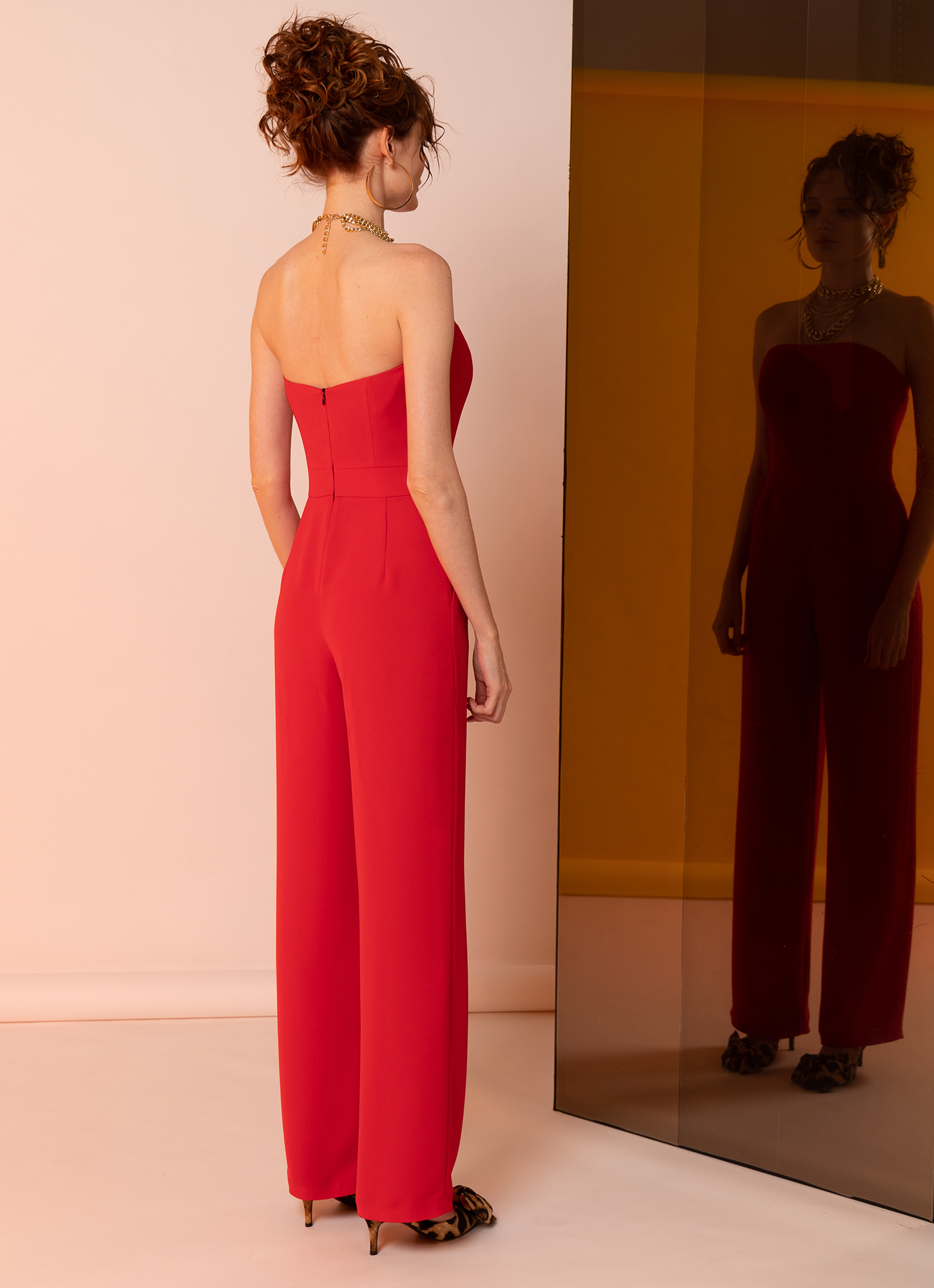 Strapless Crepe Jumpsuit – Pearl And Rubies