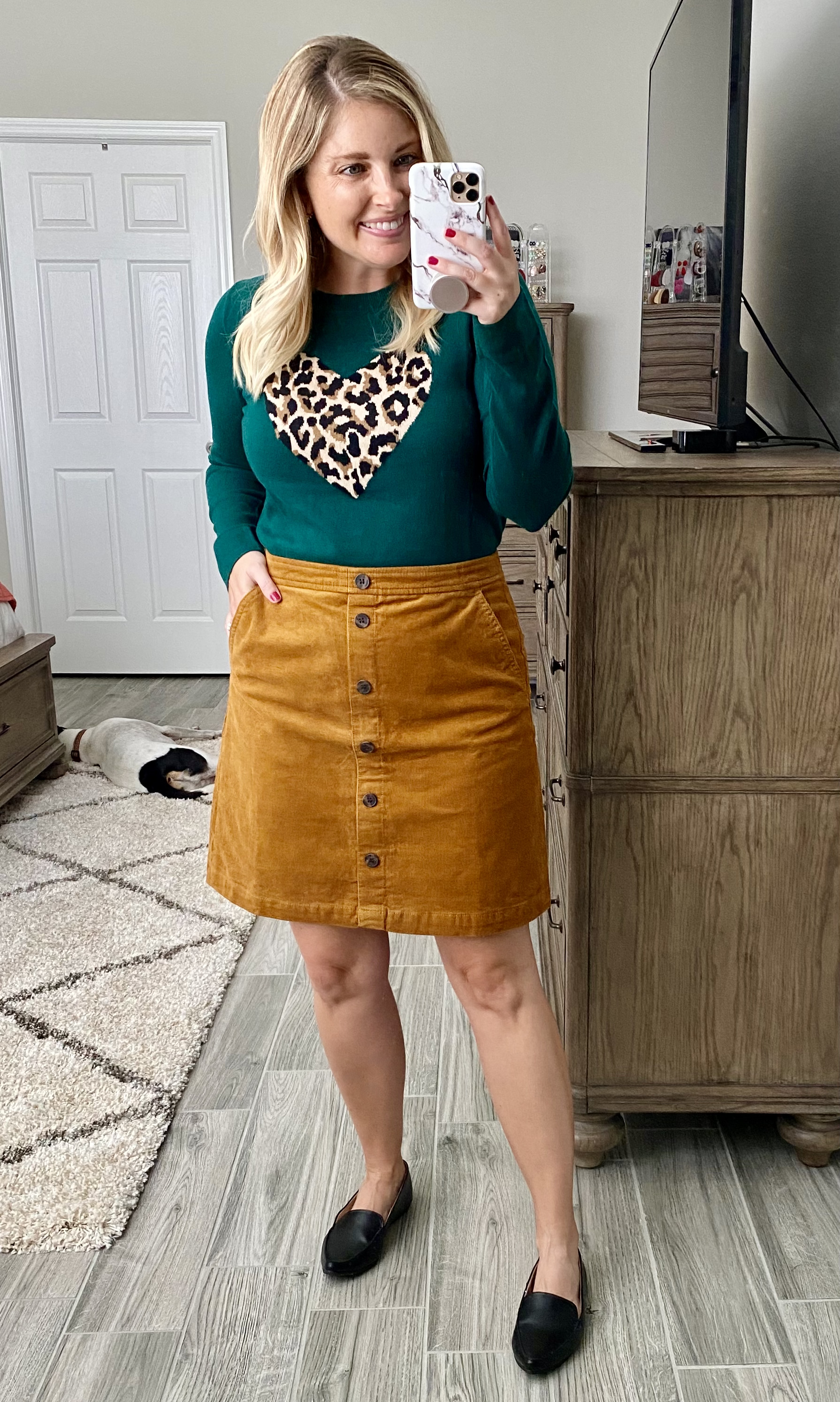 j crew leopard heart sweater