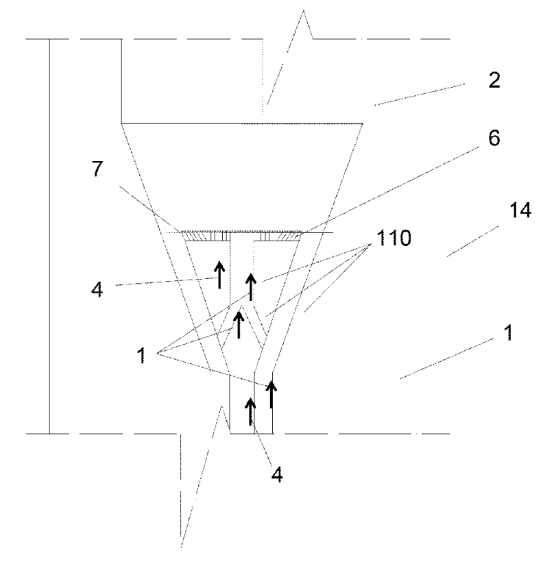 A drawing from US9255869 “relates to the method of feeding the air, or fluid of lower density, into the duct..."