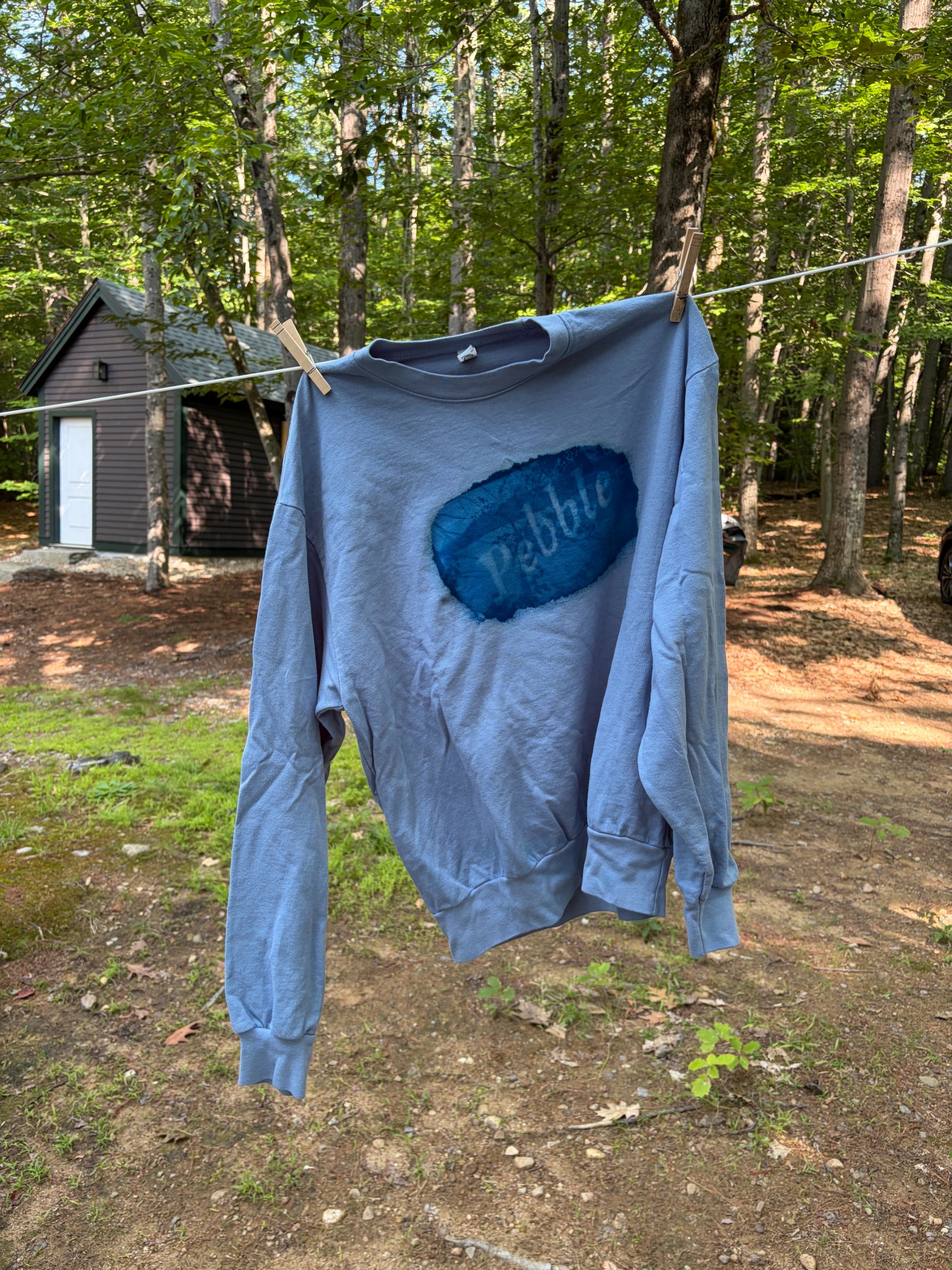 Pebble Cyanotype Crewneck - S