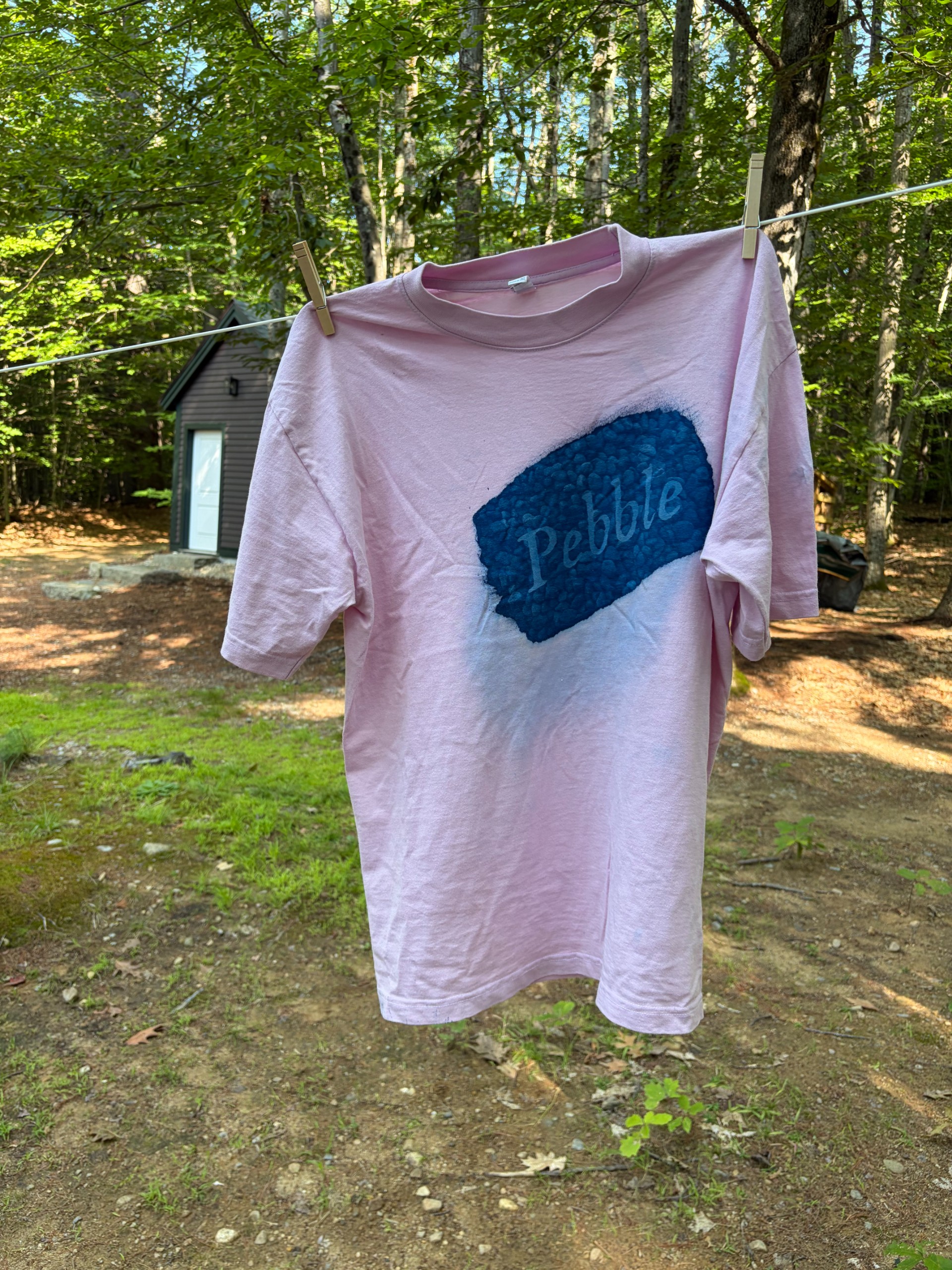 Pebble Pink Cyanotype T-Shirt - M