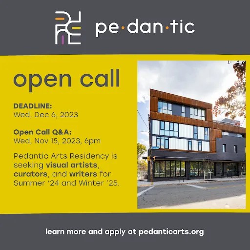 Open Call for Residency Submit by Dec 6, 2023
