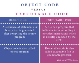 What is the Difference Between Object Code and Executable Code - Pediaa.Com