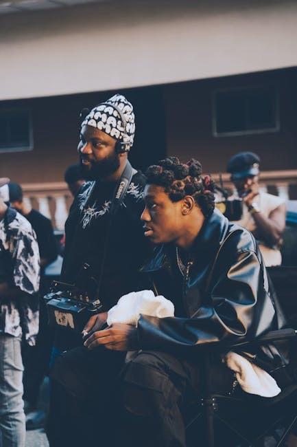 A behind-the-scenes photo of a film set during production.