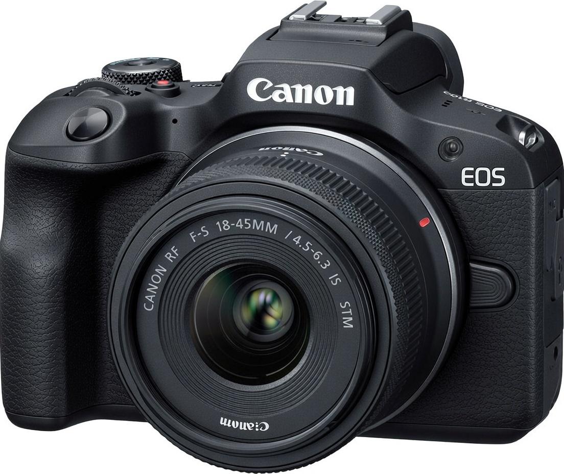 Canon EOS R100 Mirrorless Camera RF-S18-45mm F4.5-6.3 is STM Lens Kit, 24.1 Megapixel CMOS (APS-C) Sensor, 4K Video, RF Mount, Black