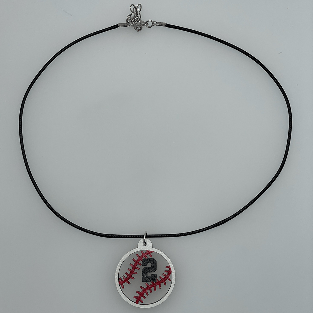 Baseball Number Necklace Peerless Visions LLC
