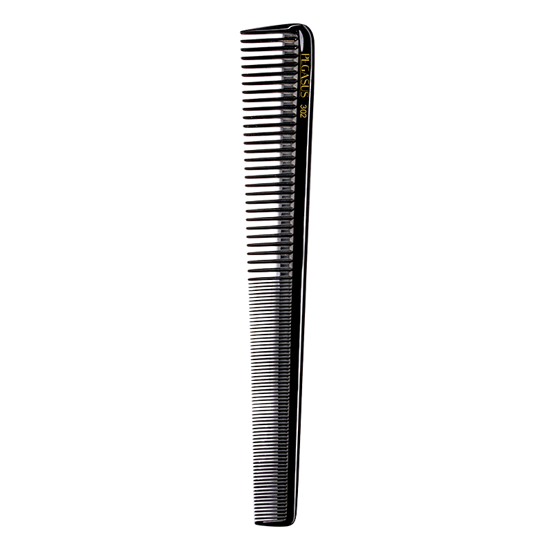 302 Pegasus Hard Rubber Sloped Tapered Barber Comb Pegasus Combs