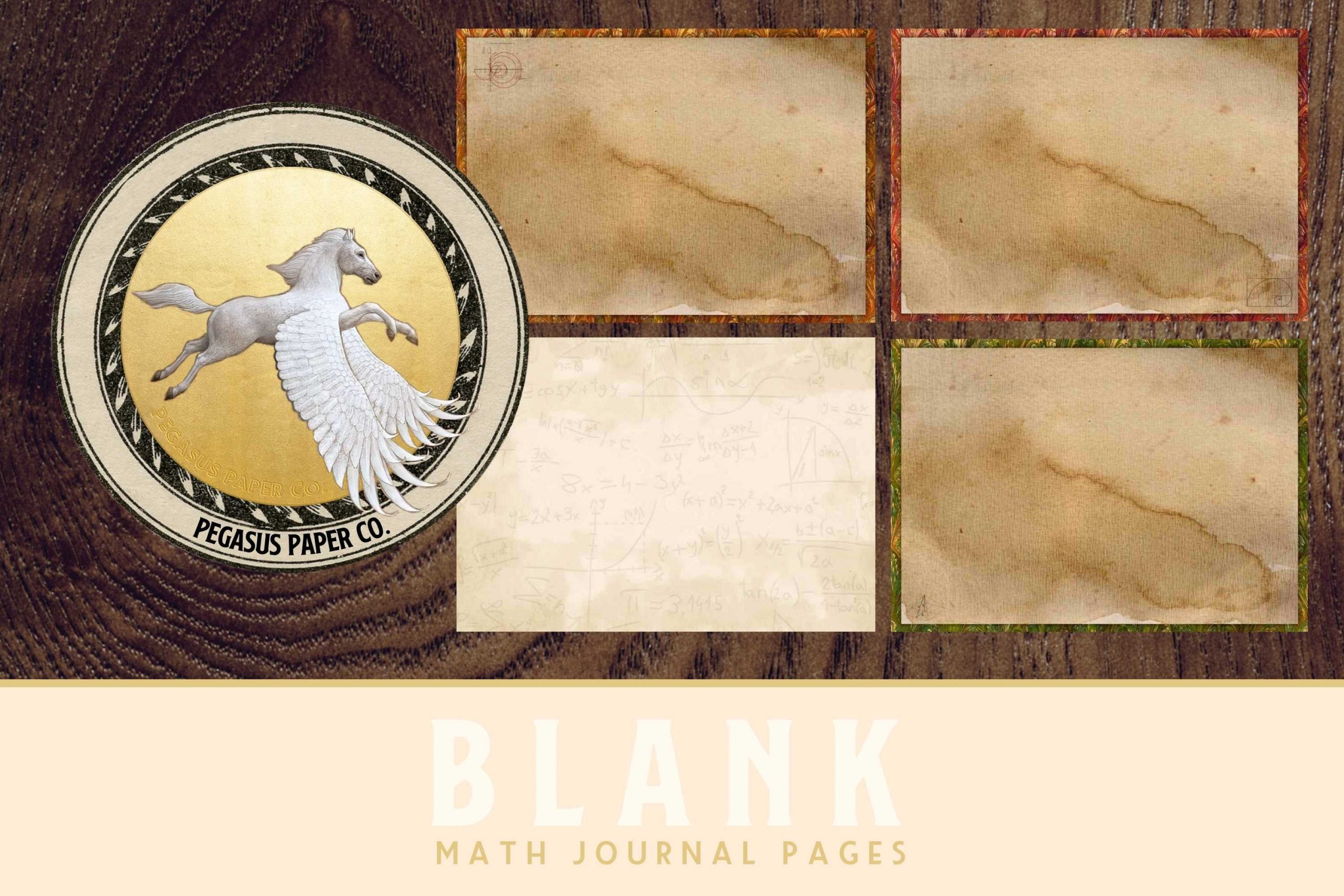 MATH Junk Journal Kit - Note Pages For Journaling - Pegasus Paper Co.