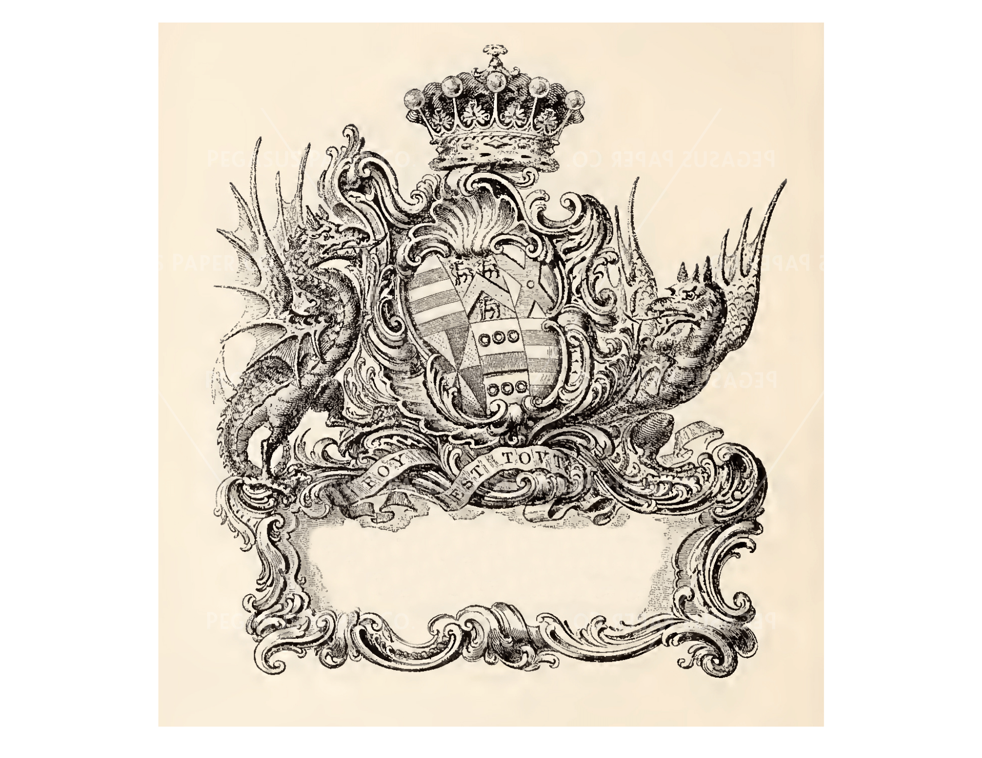 2 Dragons Bookplate | Allegiance Is Everything - Pegasus Paper Co.