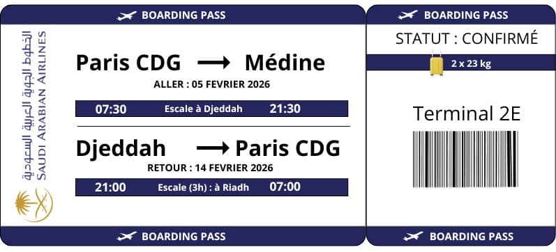 omra du 05 au 14 février 2026