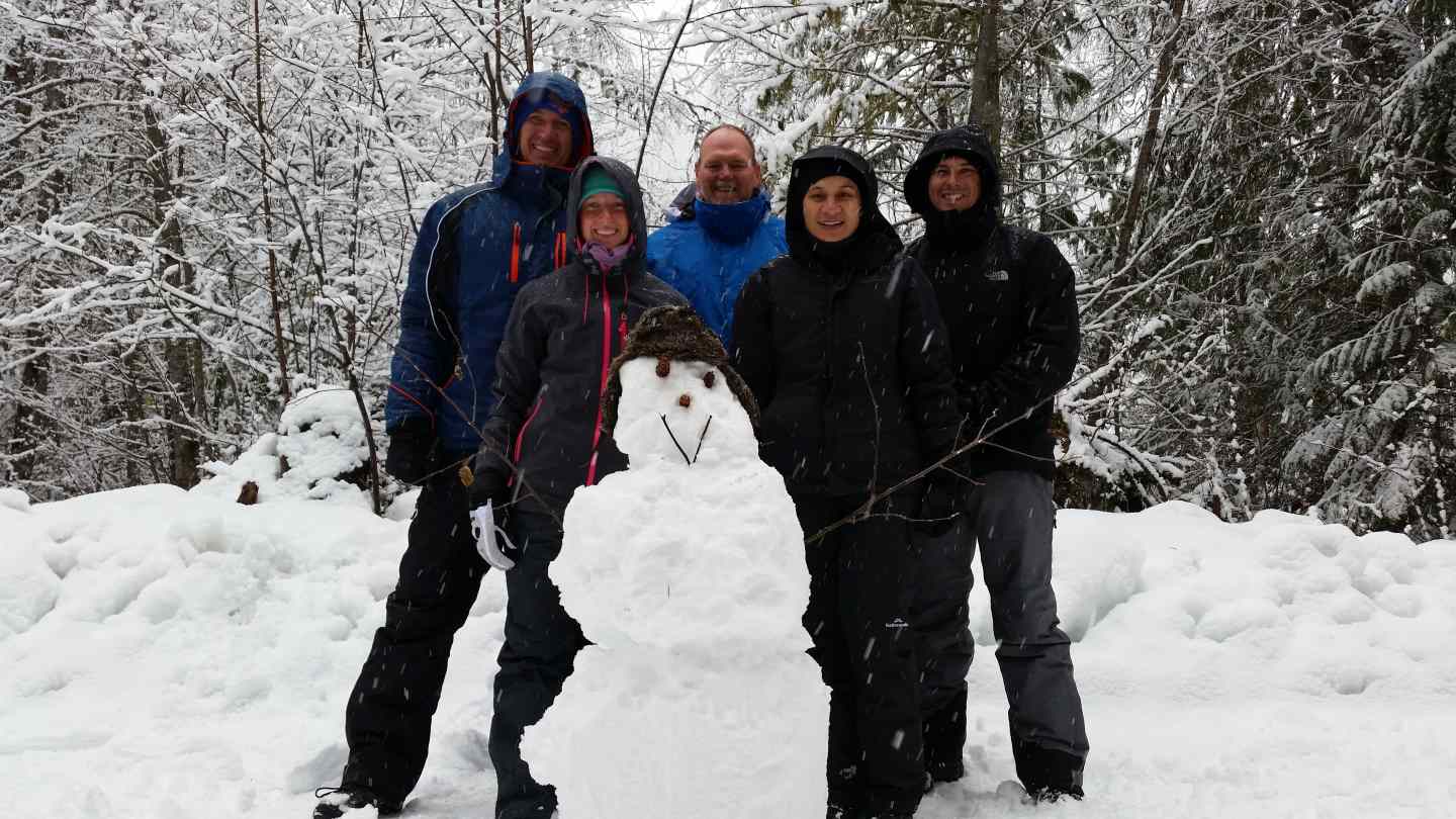 Perfect snow for building a Snowman