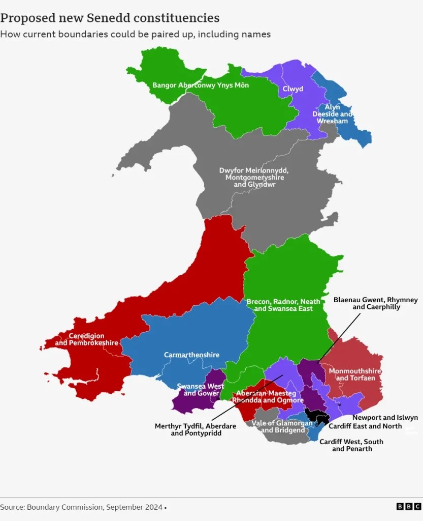 Proposals To Redraw Wales Political Landscape Ahead Of 2026 Senedd Map