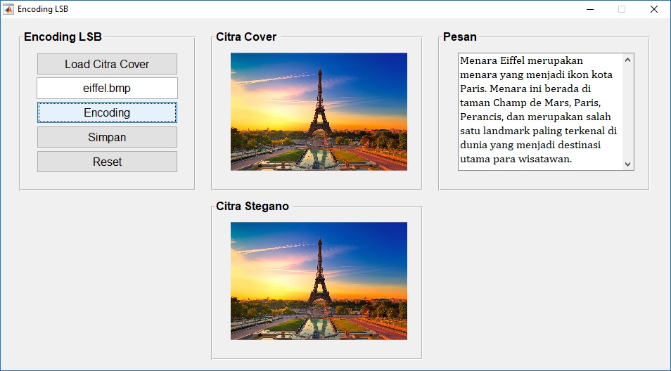 Steganografi dengan Metode Substitusi LSB (Least Significant Bit) |  Pemrograman Matlab