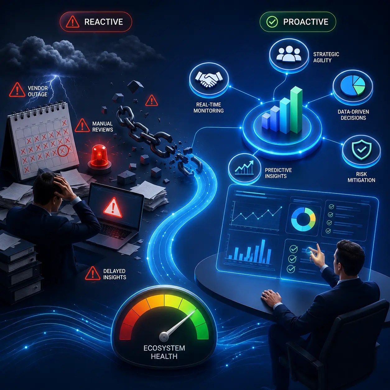 Enterprise vendor management software providing continuous vendor monitoring and operational risk visibility.