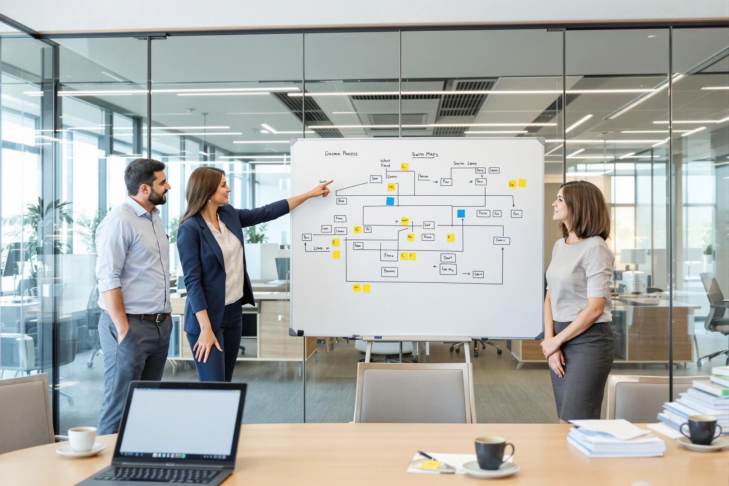 Business capability management visualization for understanding organizational structures, capabilities, relationships, and operational dependencies