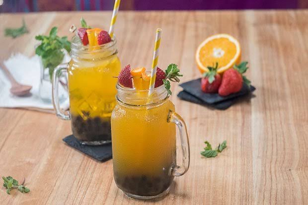 Resep Takjil Es Bubble Jeruk yang Segar Pena Merdeka