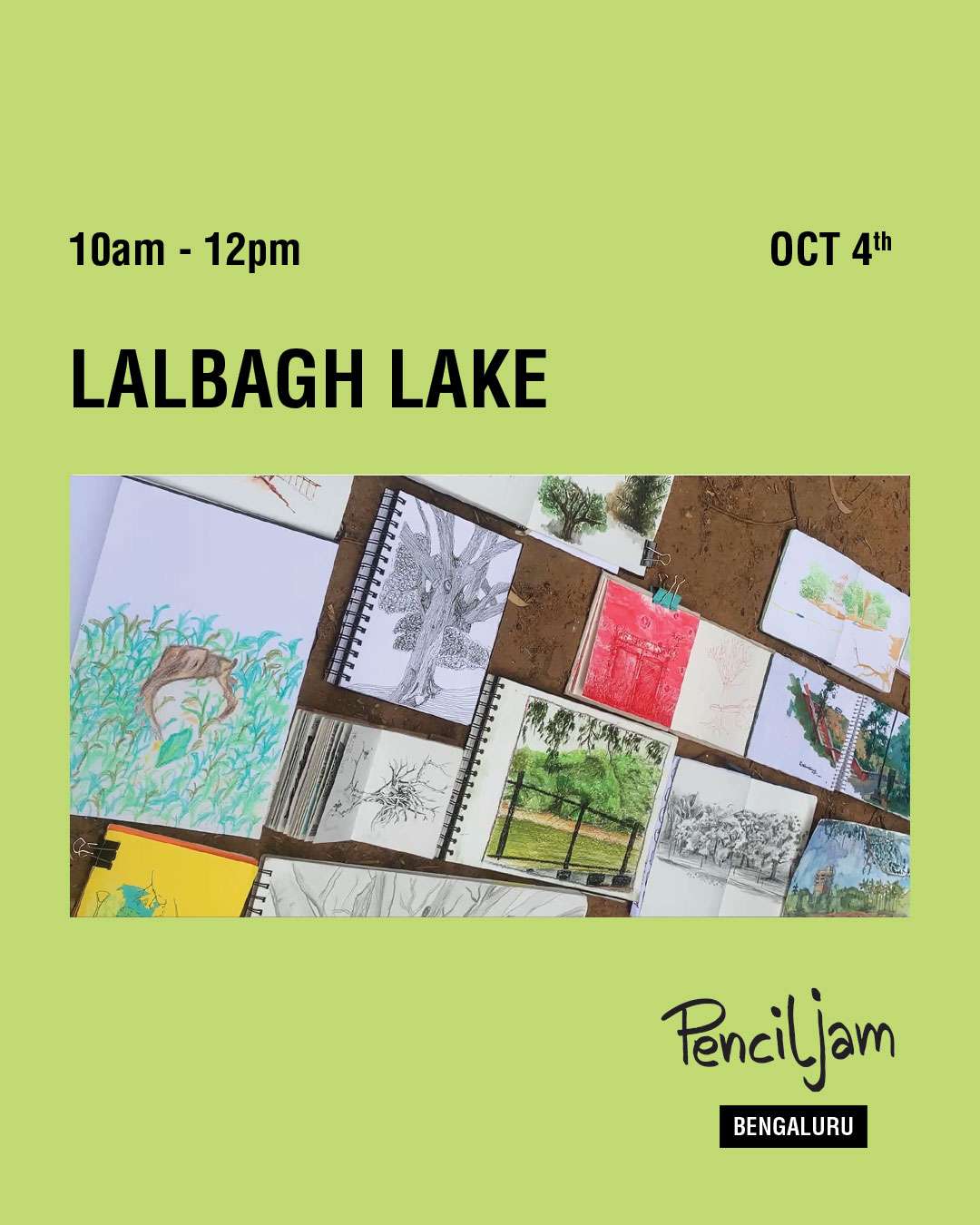 Penciljam Bengaluru at Lalbagh Lake