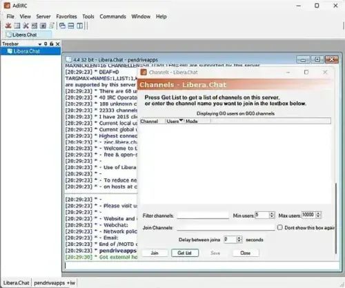Mirc Internet Relay Chat Client - High Quality Mountain Pattern - Retina