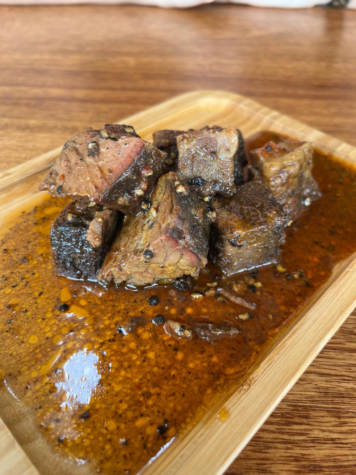 A plate of rib tips from the BBQ restaurant at Al Mina Abu Dhabi