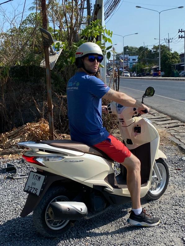 Riding a Scooter in Phuket Thailand
