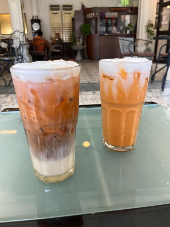 The brightly colored orange Thai Tea Thailand