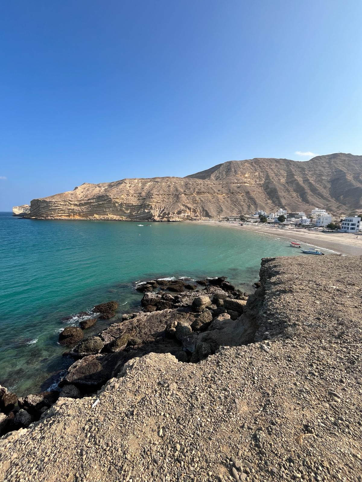 The crystal blue waters of Muscat Oman