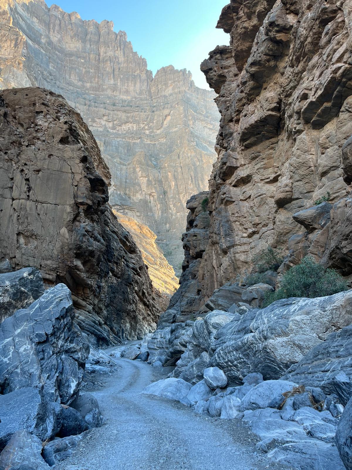 A gorge view of the Valley Necrosis hike in Jabal Shams, Oman.
