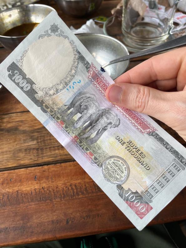 1,000 Nepalese Rupee Money