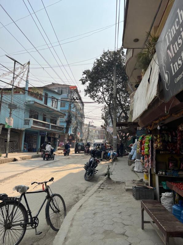 A side street with local life in Kathmandu Nepal