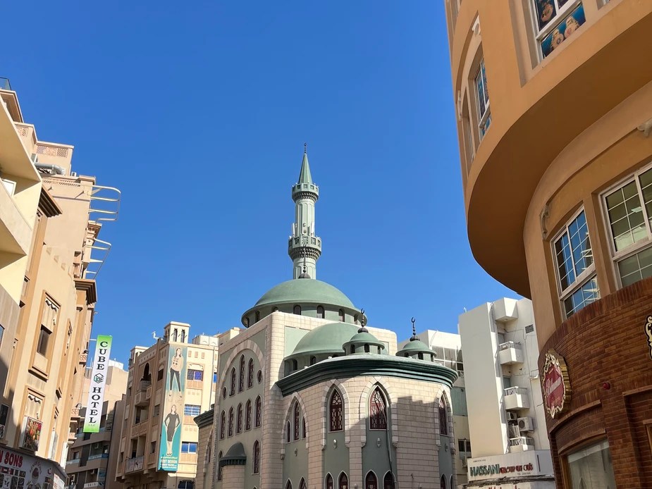 The buildings of the souq in Dubai.