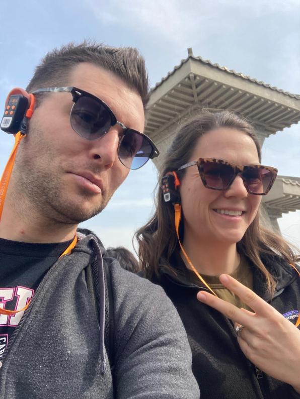 Two American tourist on a tour of the Terracotta Warriors in Xi'an China