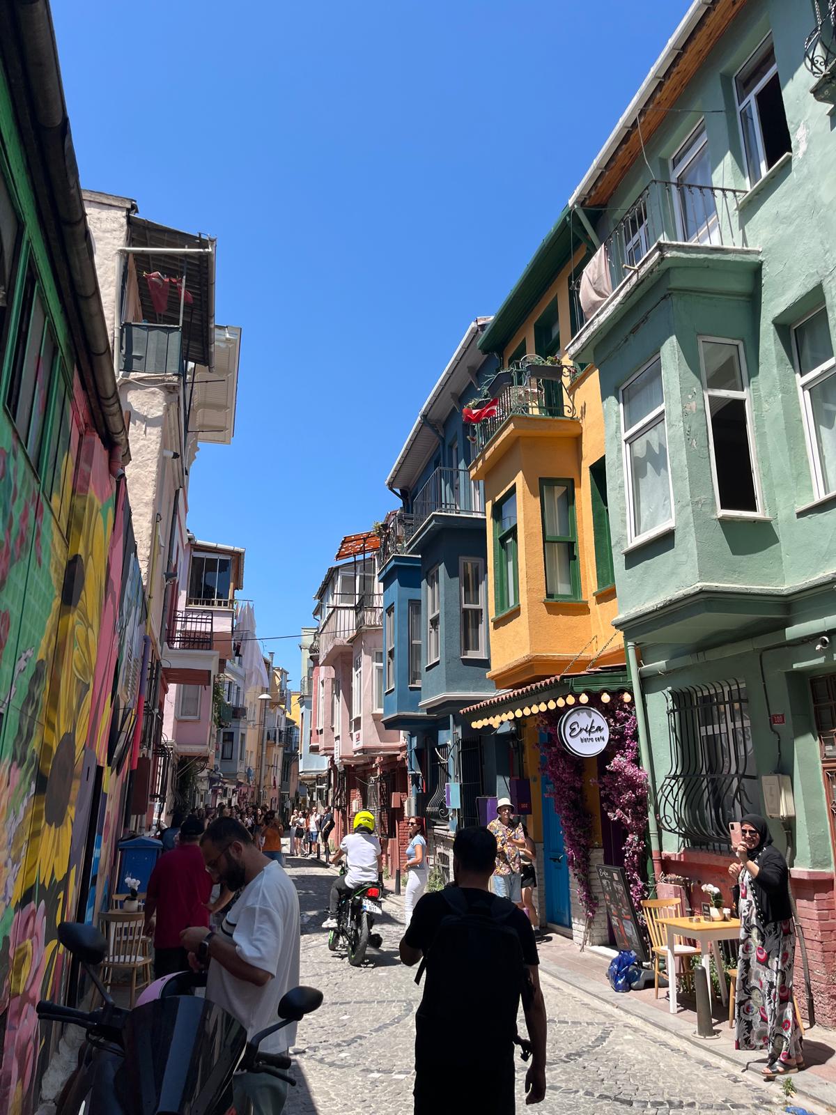 Fun neighborhood in Istanbul Turkey