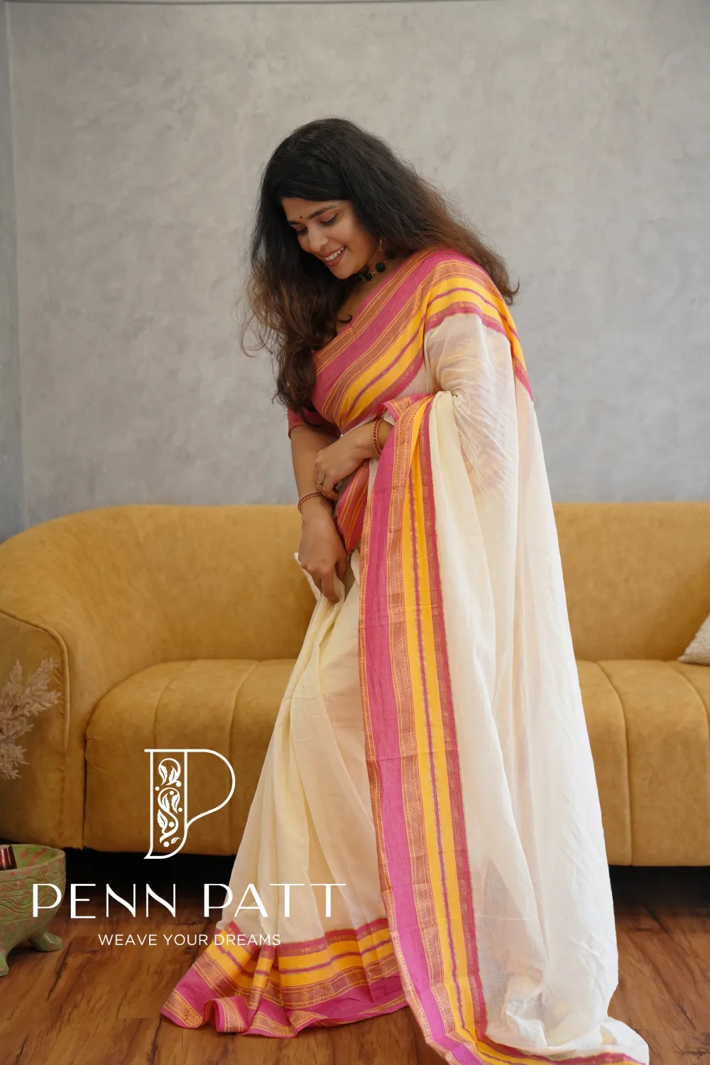 KAMALM PREMIUM 120 COUNT MUL COTTON SAREE
