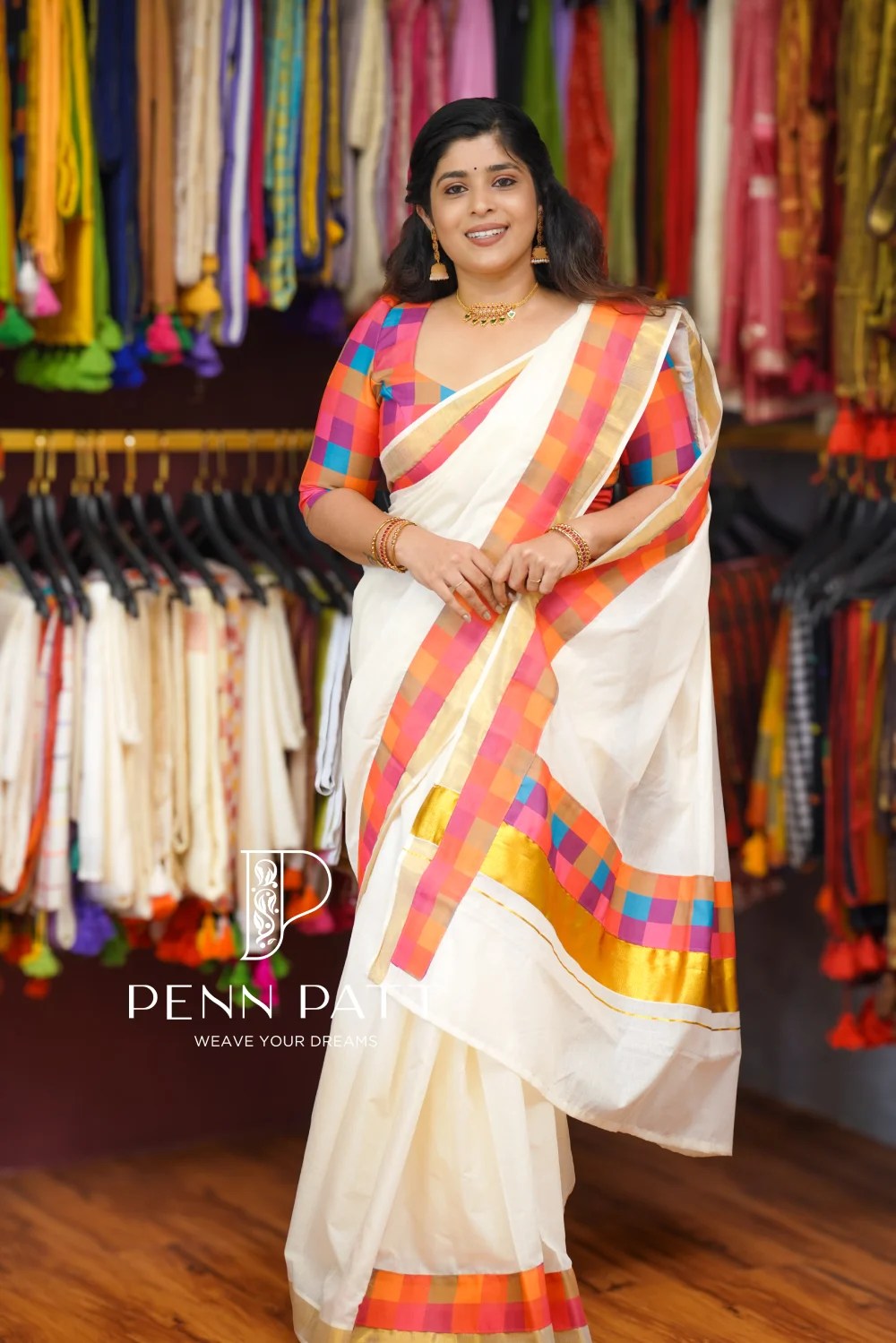 MADRAS KASAV PURE COTTON KERALA SAREE