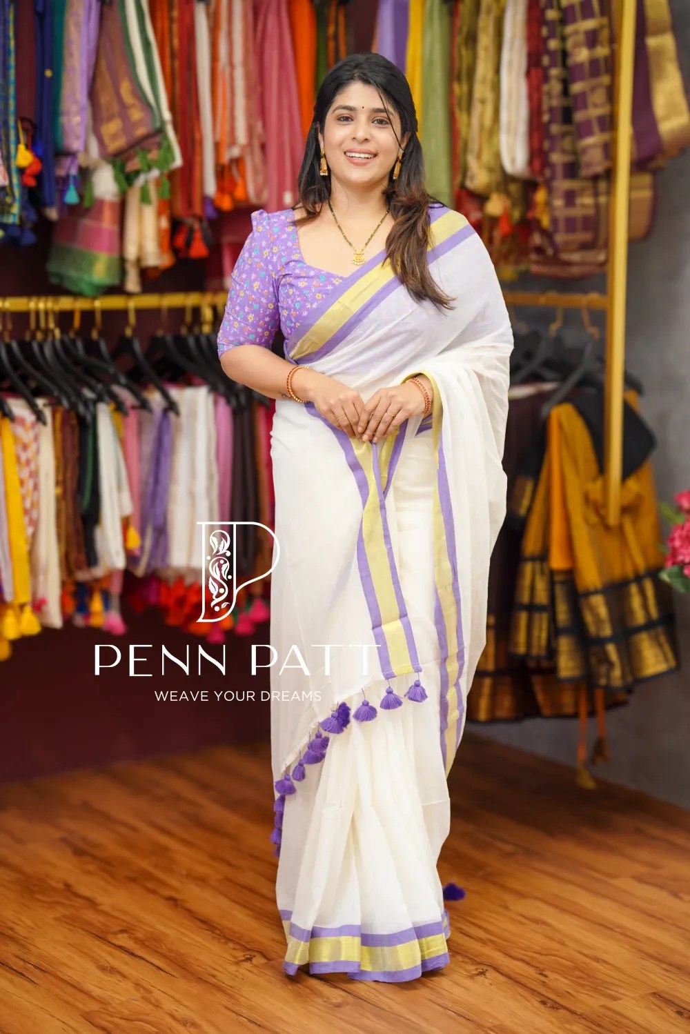 NEELI PURE 120 COUNT MULCOTTON SAREE