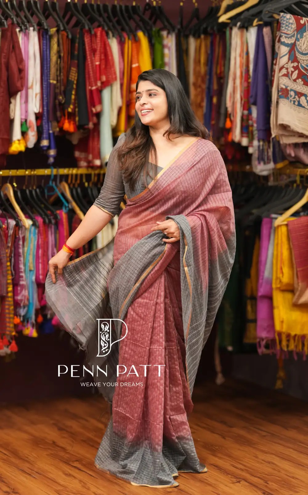 ANASWARA SEMI TUSSAR SILK SAREE