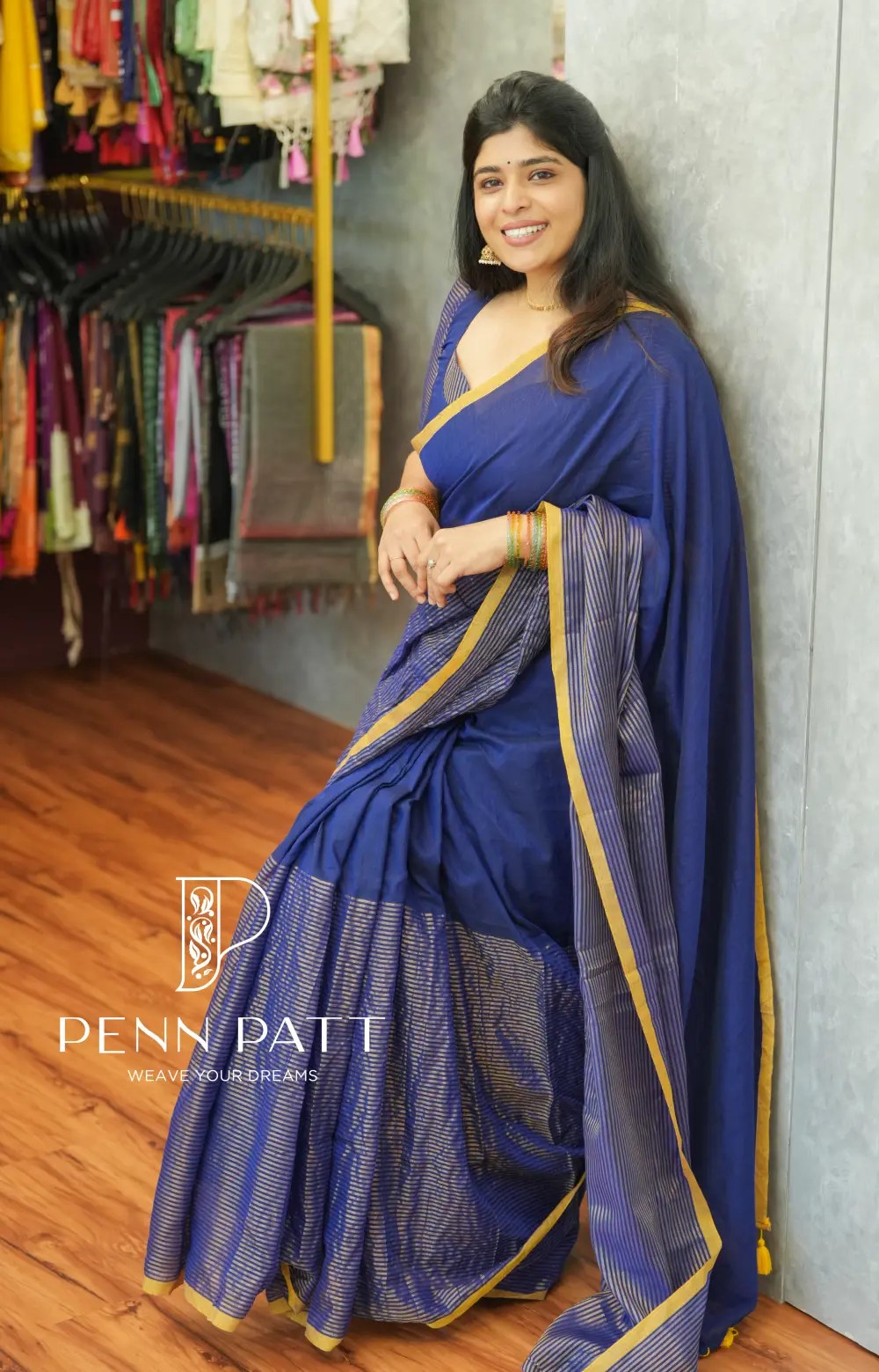 INDULEKHA PREMIUM MULCOTTON HALF AND HALF SAREE