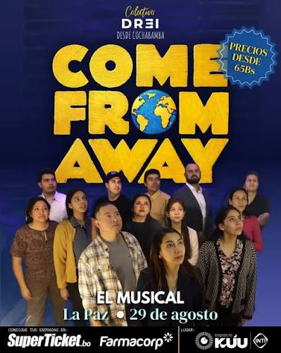 Come From Away, el musical del 11-S, llega a Cochabamba 5 Arte del elenco de DREI para el montaje boliviano de Come From Away