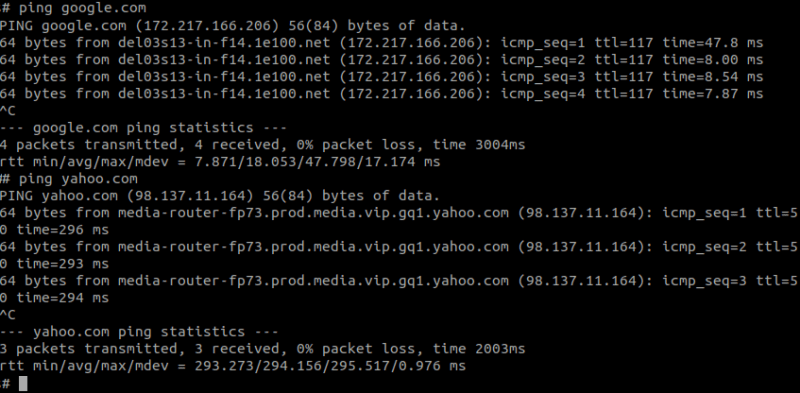 ping Command Linux