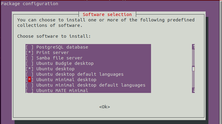 Tasksel Desktop Environment Installation Utility