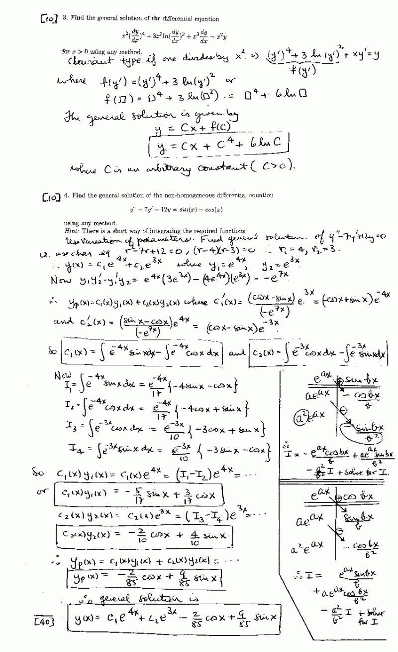 Differential equations notes